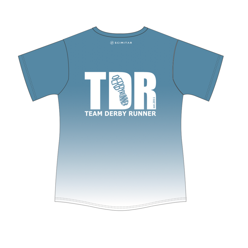 Team Derby Runner Scimitar Aero Tee Blue White-1
