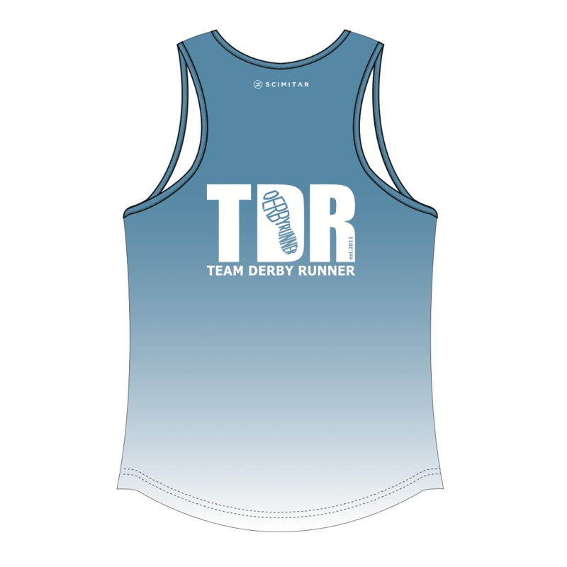Team Derby Runner Scimitar Running Vest Blue White-1