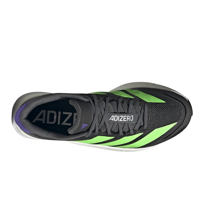 Adidas Adizero Boston 13 Men's Running Shoes - Core Black Lime Burst Energy Ink-5