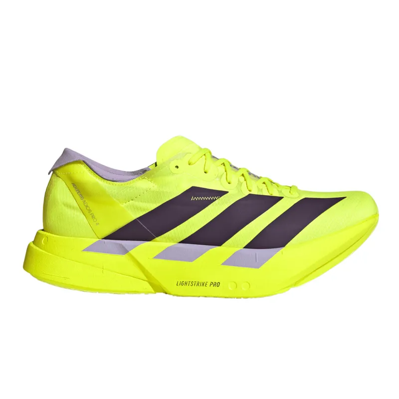 Adidas Adizero Adios Pro 4 Men's Running Shoes - Solar Yellow Aurora Plum Powder Plum
