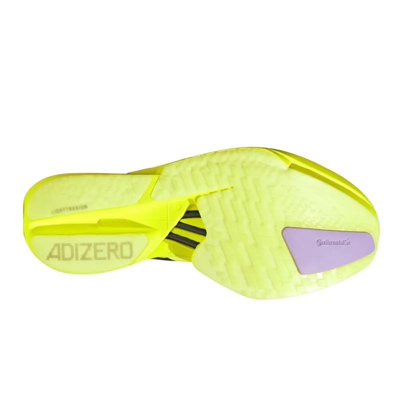 Adidas ADIZERO Adios Pro 4  Women's Running Shoes - Solar Yellow Aurora Plum Powder Plum-4