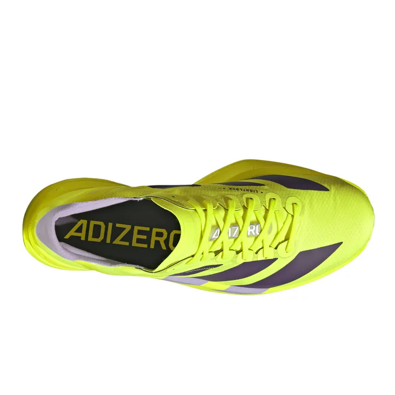 Adidas Adizero Adios Pro 4 Men's Running Shoes - Solar Yellow Aurora Plum Powder Plum-2