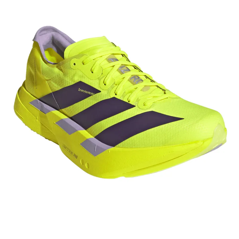 Adidas Adizero Adios Pro 4 Men's Running Shoes - Solar Yellow Aurora Plum Powder Plum-3