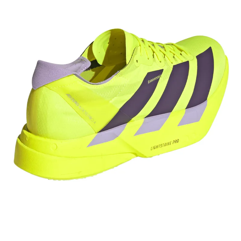 Adidas ADIZERO Adios Pro 4  Women's Running Shoes - Solar Yellow Aurora Plum Powder Plum-2