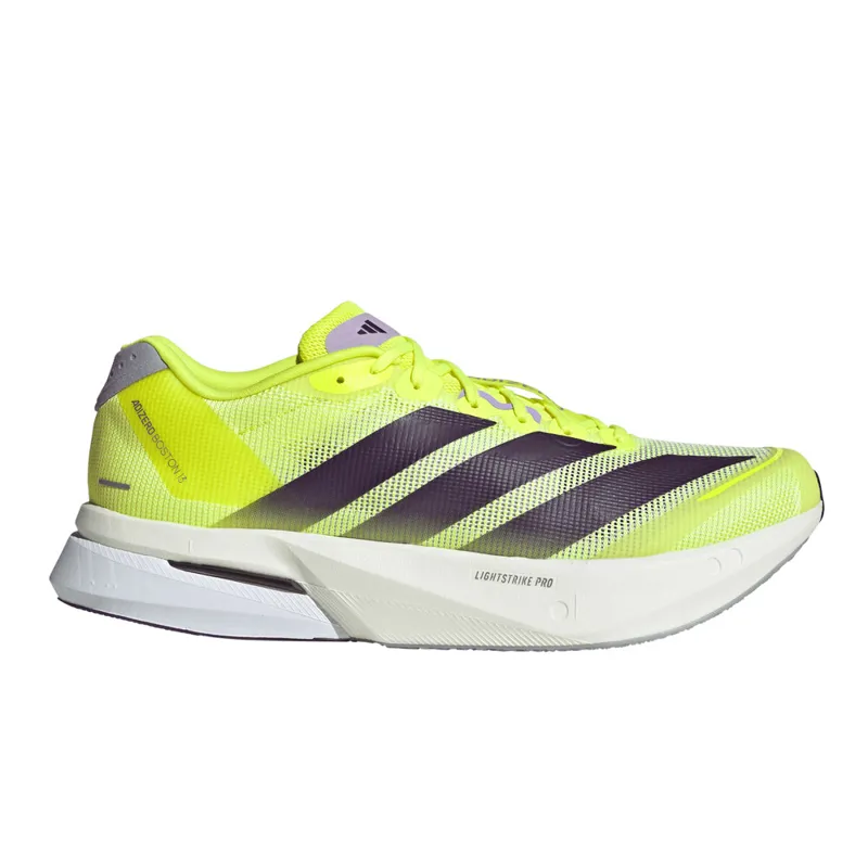 Adidas ADIZERO BOSTON 13 Men's Tempo Running Shoes - Solar Yellow Aurora Plum Powder Plum