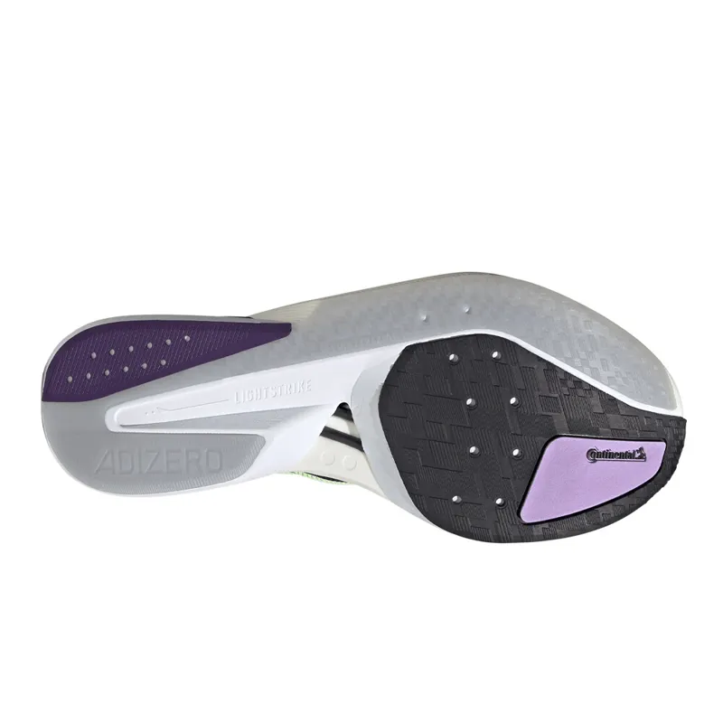 Adidas ADIZERO BOSTON 13 Men's Tempo Running Shoes - Solar Yellow Aurora Plum Powder Plum-4