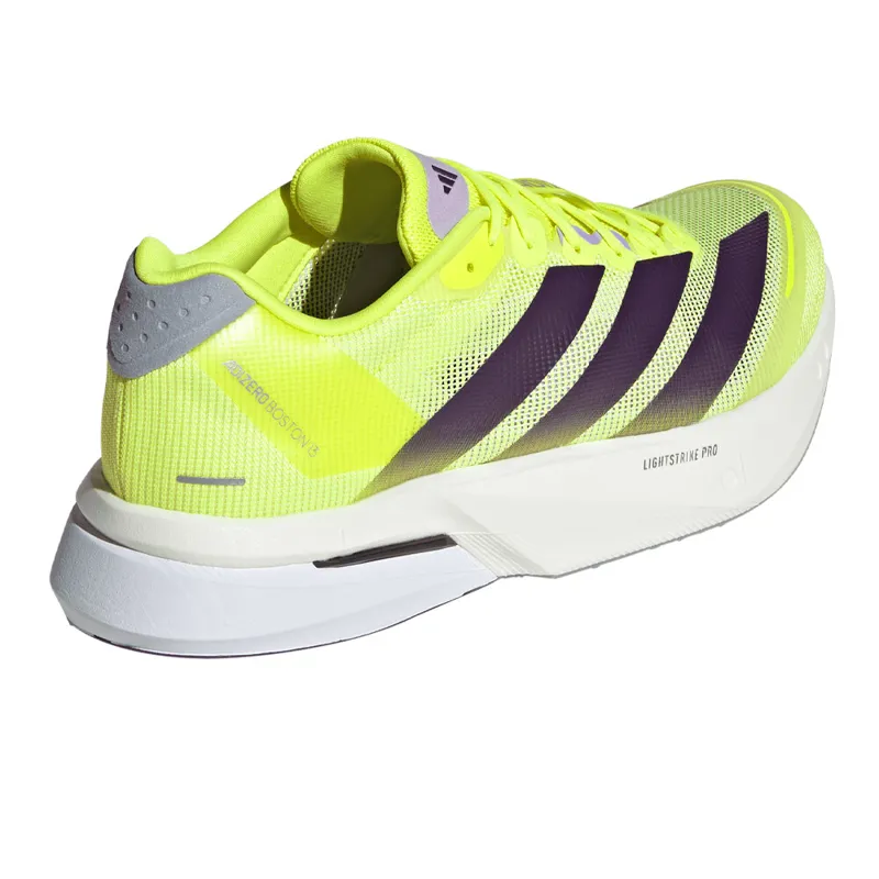 Adidas ADIZERO BOSTON 13 Men's Tempo Running Shoes - Solar Yellow Aurora Plum Powder Plum-1