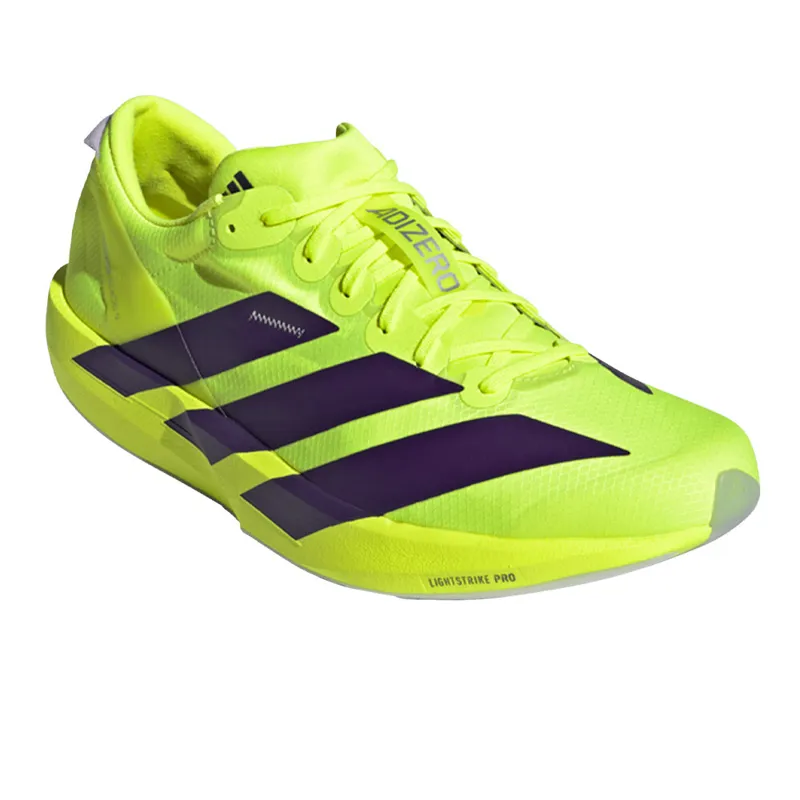 Adidas Adizero Adios 9 Men's Tempo Running Shoes - Solar Yellow Aurora Plum Powder Plum-1