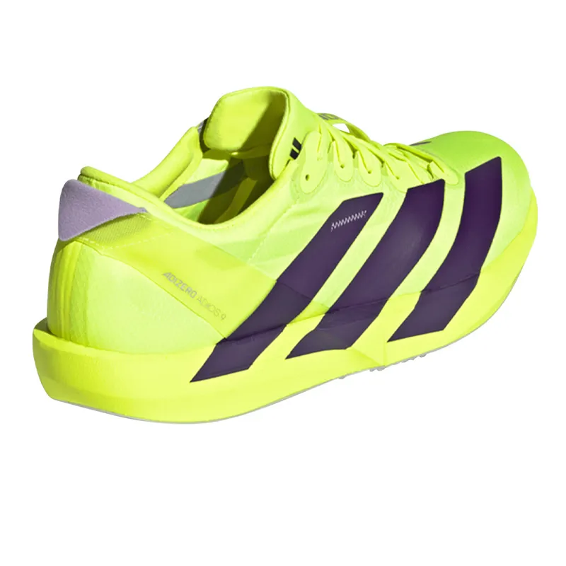 Adidas Adizero Adios 9 Men's Tempo Running Shoes - Solar Yellow Aurora Plum Powder Plum-3