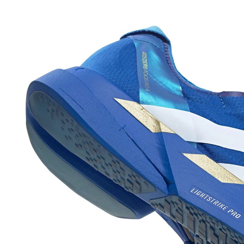 Adidas Adizero Adios Pro 4 Men's Race Day Shoes - Blue Ftwr White Lime Burst-7