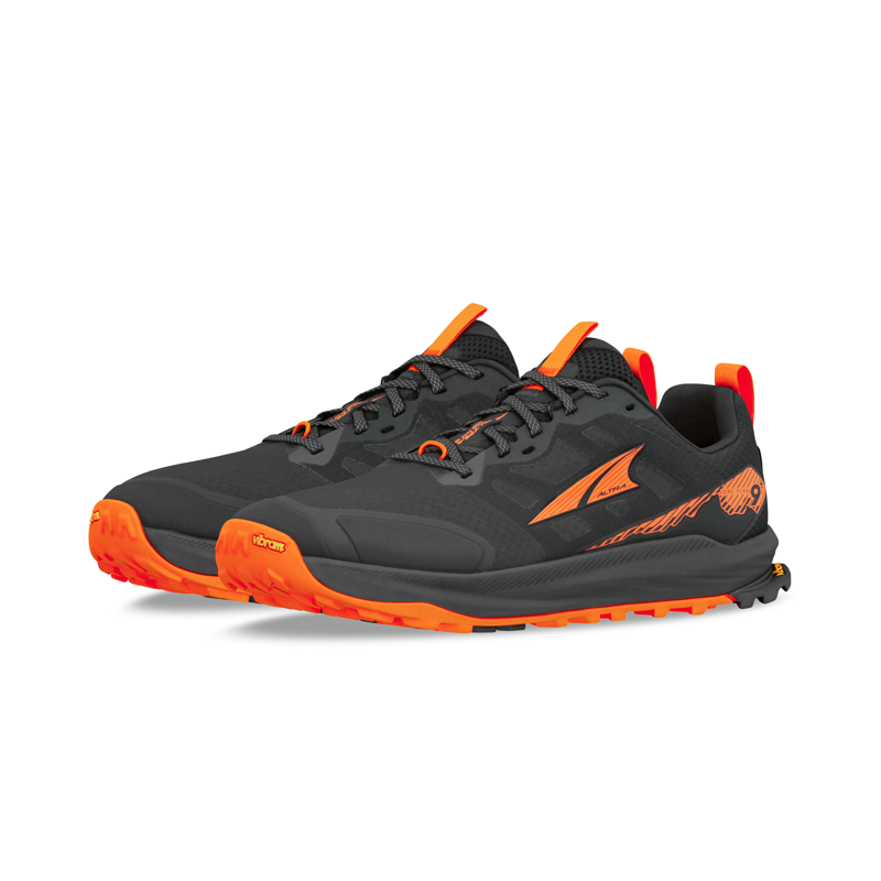 Altra Lone Peak 9+ Men's Trail Running Shoe Black Orange-1