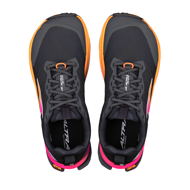 Altra Lone Peak 9+ Women's Trail Running Shoes - Black Knockout Pink White-4