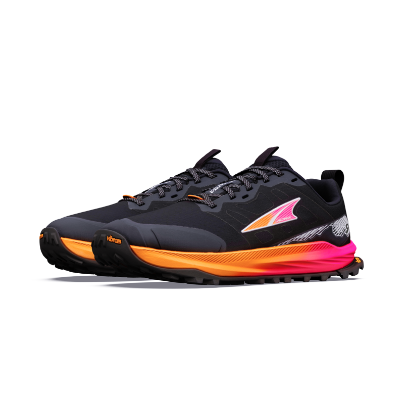 Altra Lone Peak 9+ Women's Trail Running Shoes - Black Knockout Pink White-2