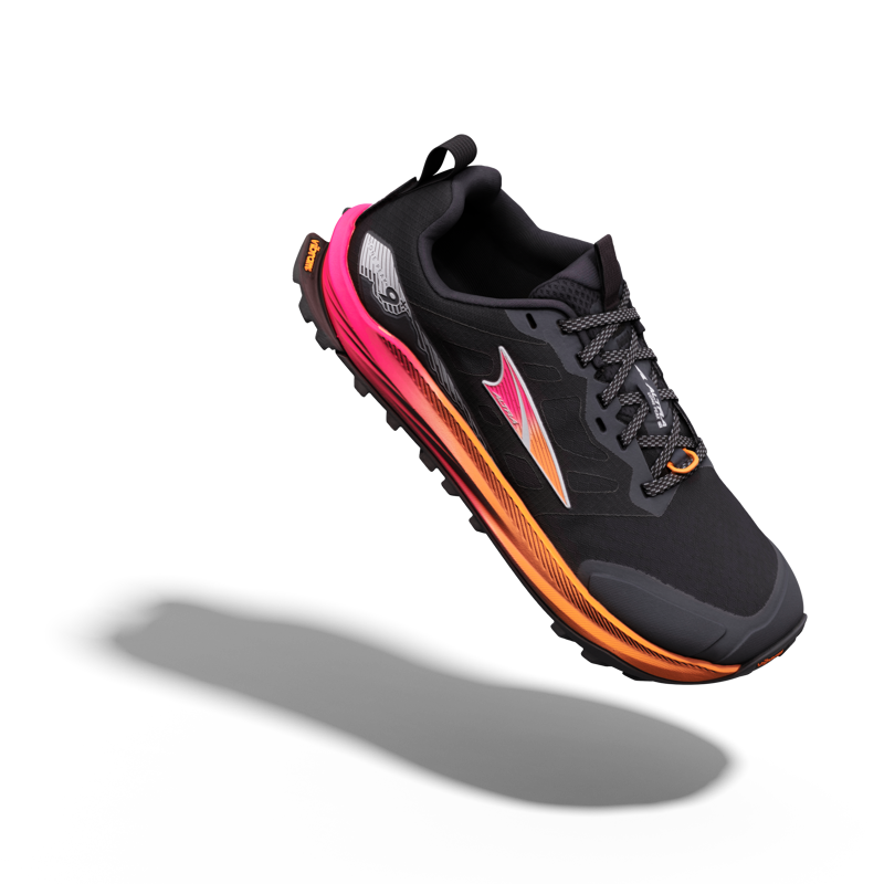 Altra Lone Peak 9+ Women's Trail Running Shoes - Black Knockout Pink White-3
