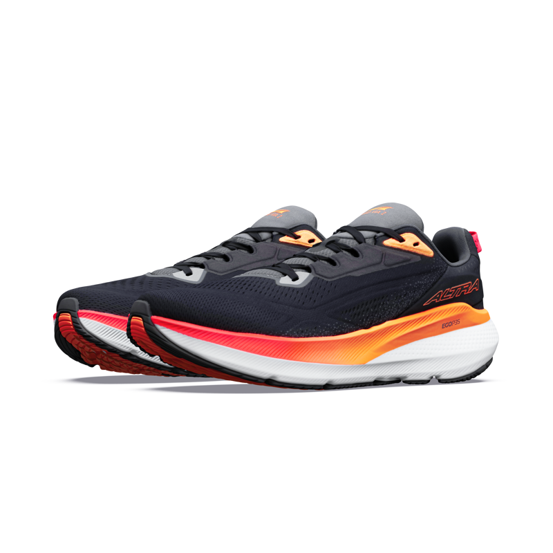 Altra FWD VIA 2 Men's Running Shoes - Black Orange Pop Fiery Coral-2