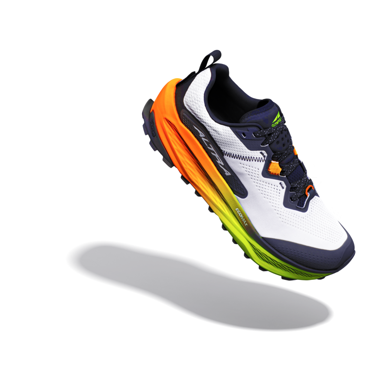 Altra Olympus 7 Men's Trail Running Shoes - White White Black-5