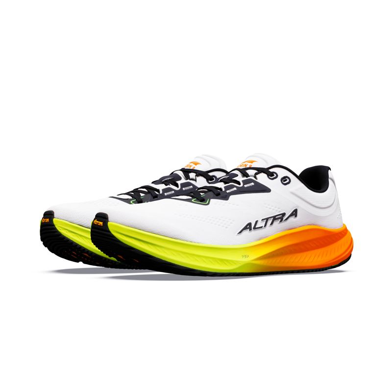 Altra Torin 9 Men's Running Shoes -White Black Safety Yellow-2