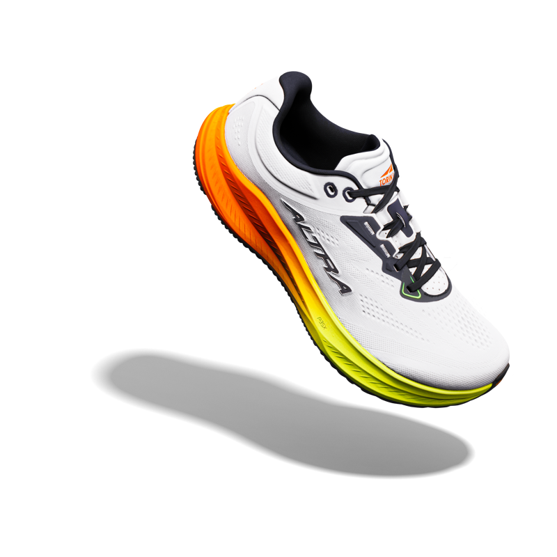 Altra Torin 9 Men's Running Shoes -White Black Safety Yellow-3