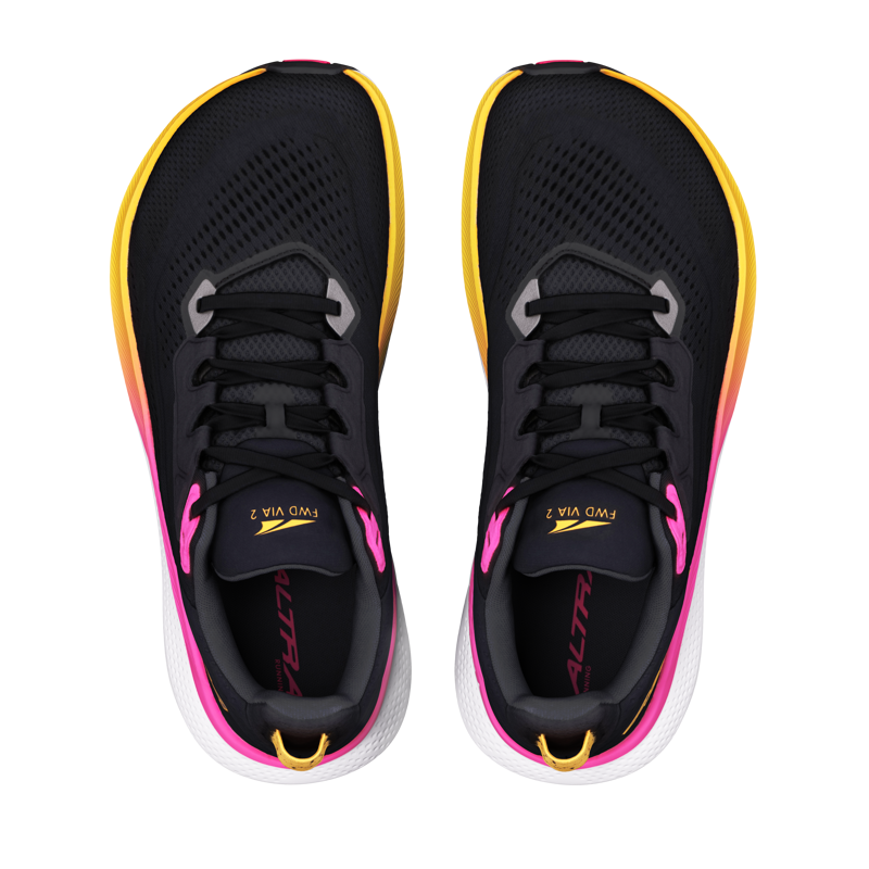 Altra FWD VIA 2 Women's Running Shoes - Black Silver Knockout Pink-3