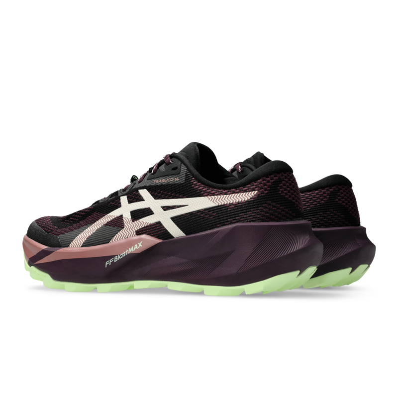ASICS Trabuco 14 Women's Trail Running Shoes - Black Dark Aubergine-2