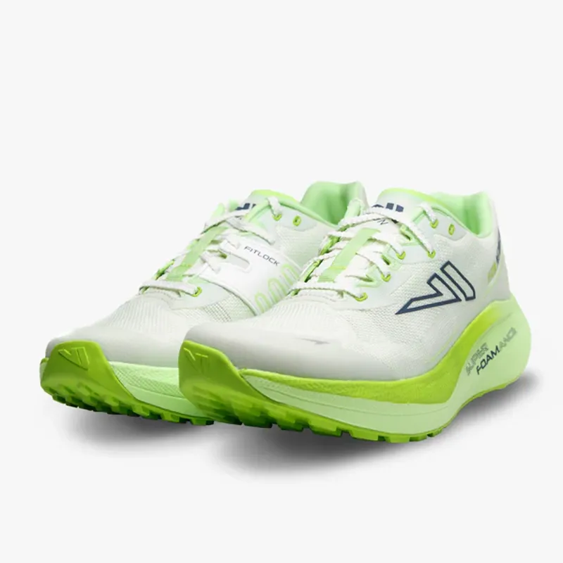 VJ Fuzion Aerofly Unisex Road-to-Trail Running Shoes - White Lime-3