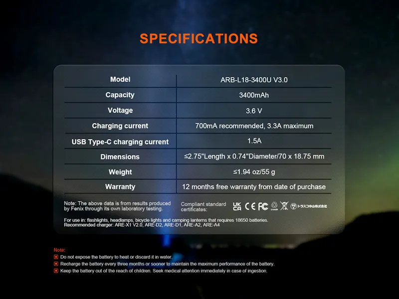 ARB-L18-3400U V3.0 18650 USB-7