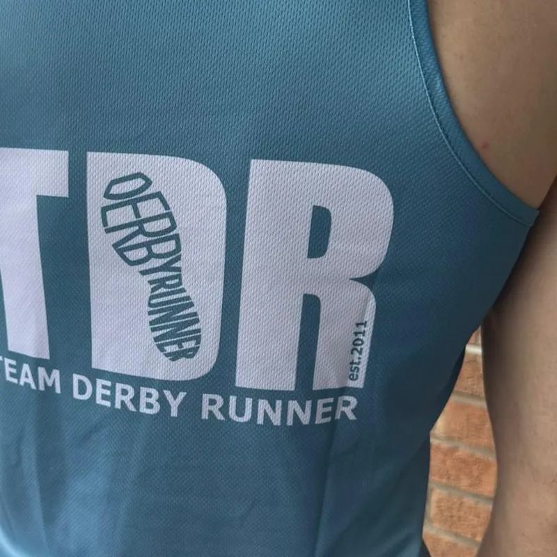 Team Derby Runner Scimitar Running Vest Blue White-2