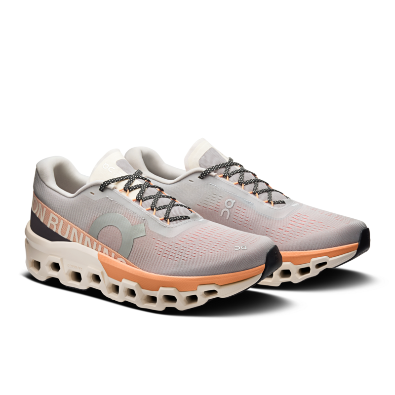 On Cloudmonster 2 Men's Neutral Running Shoes Glacier Tangerine-1