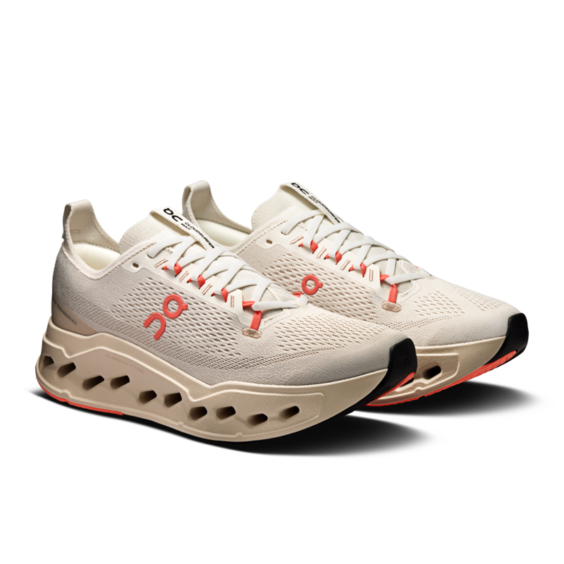 On Running Cloudsurfer Max Men's Everyday Running Shoes Ivory Salmon-1