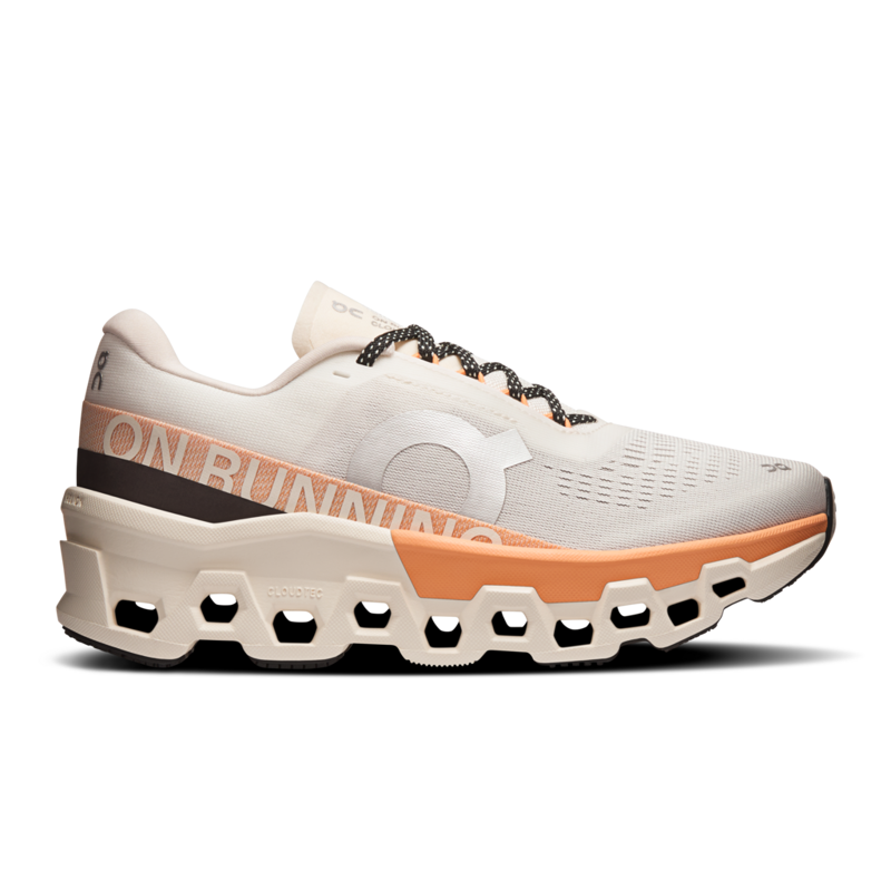 On Cloudmonster 2 Women's Neutral Running Shoes Ivory Tangerine