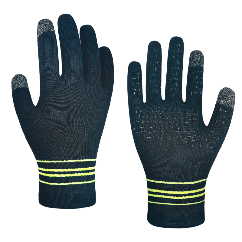 Dexshell Ultra Thin Waterproof Running Gloves - Black Hi Viz