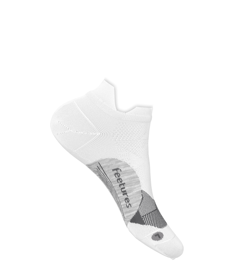 Elite Light Cushion No Show Tab White