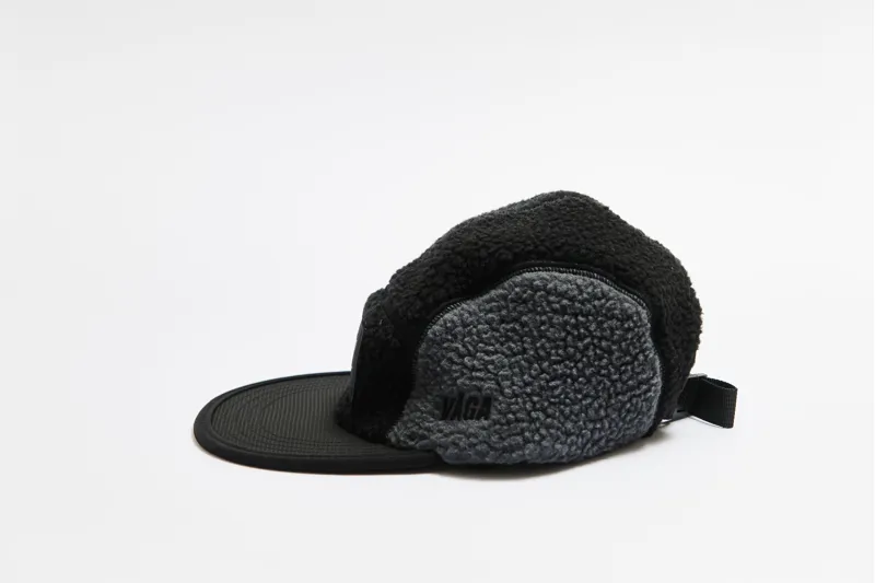 Teddy Fleece Cap Black Charcoal-2