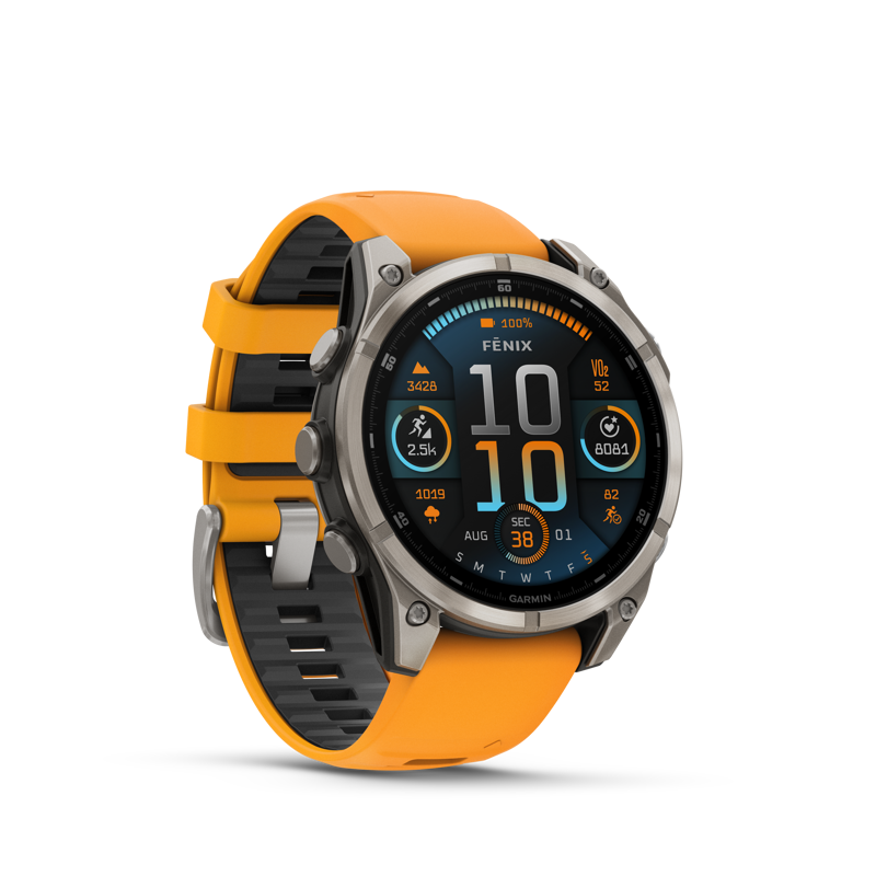 Fenix 8 47mm AMOLED Sapphire Titanium Spark orange-3