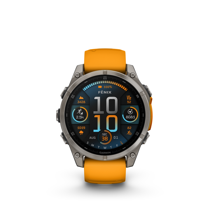 Fenix 8 47mm AMOLED Sapphire Titanium Spark orange-2