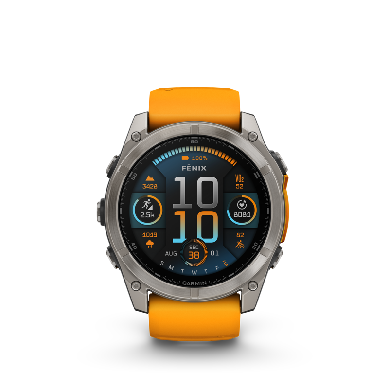 Fenix 8 51mm AMOLED  Sapphire Titanium Spark orange-1