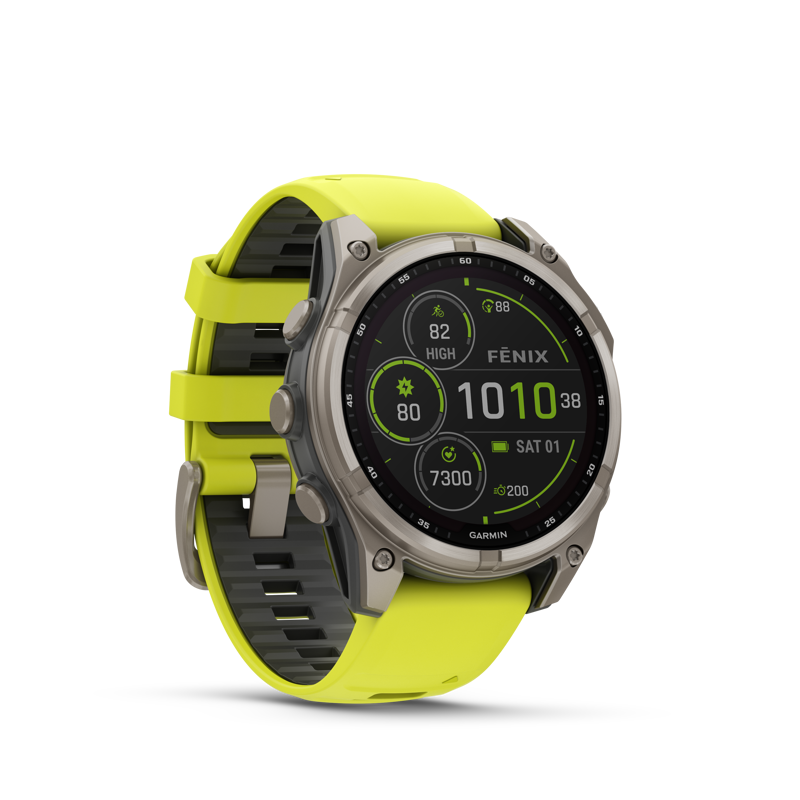 Fenix 8 47mm Solar Sapphire Titanium Amp Yellow-2