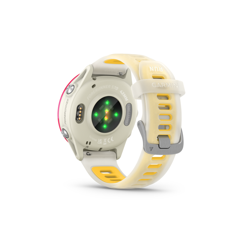 Forerunner 570 42MM Raspberry Aluminium Translucent Bone Mango-3