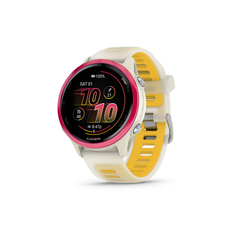 Forerunner 570 42MM Raspberry Aluminium Translucent Bone Mango