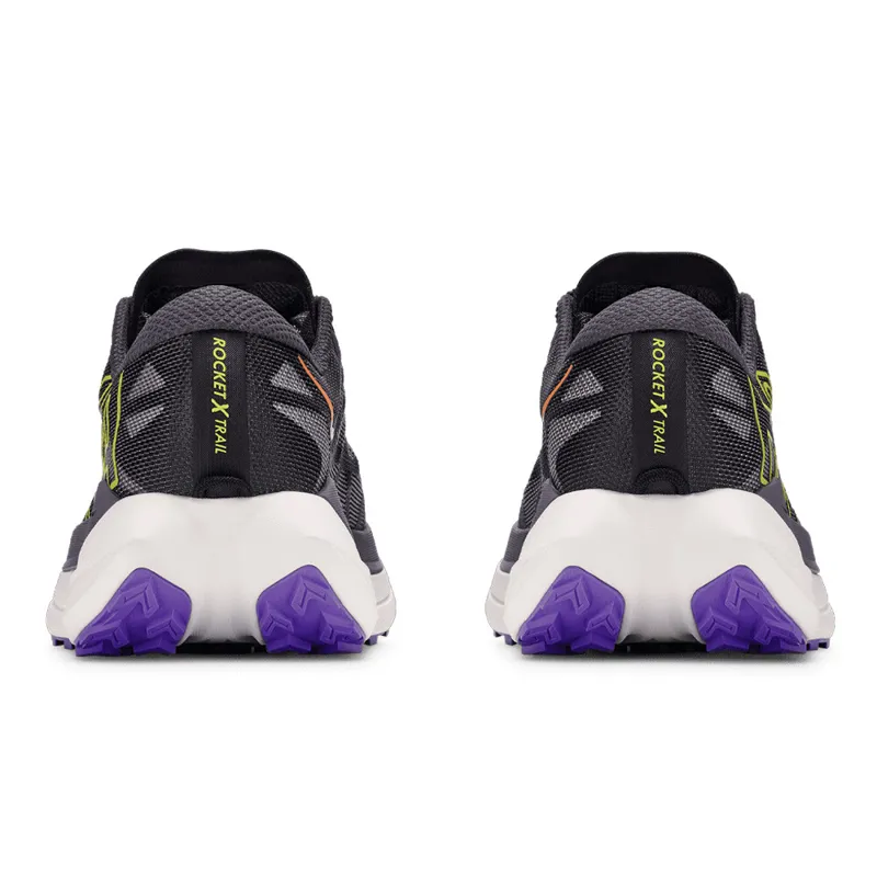 Hoka Rocket X Trail Men's Trail Running Shoes - Squid Ink Neon Nebula-4