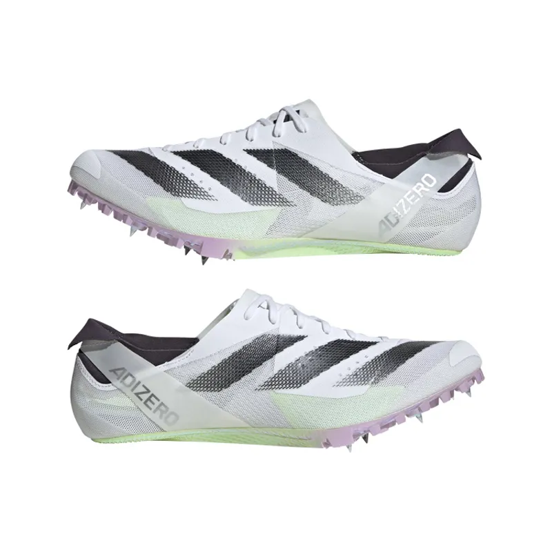 adidas ADIZERO FINESSE Unisex Track Spikes Cloud White Core Black Green Spark-8