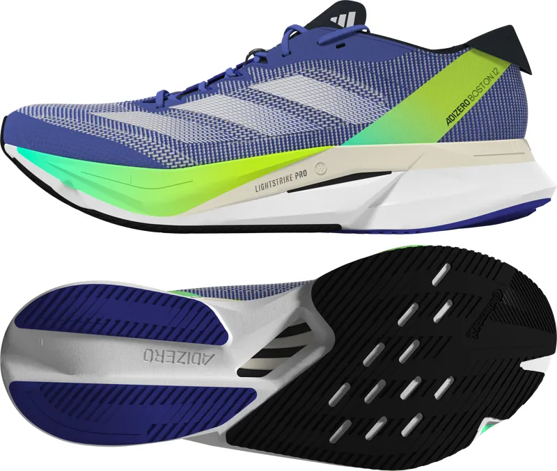 adidas Adizero Boston 12 Men's Tempo Running Shoes Cobalt Zero Metalic Lucid Blue-1