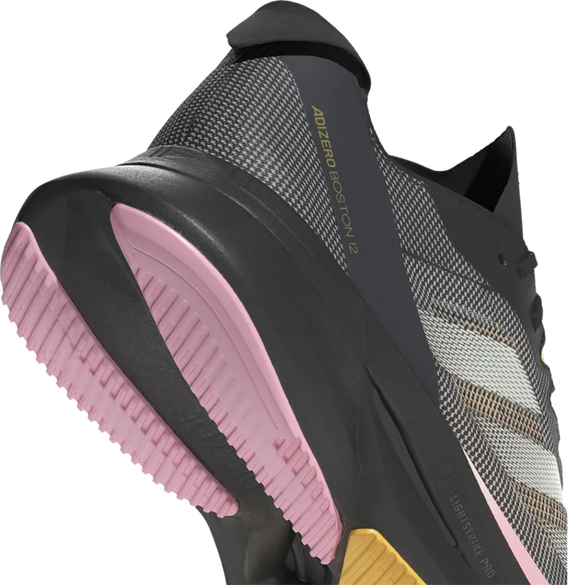 adidas Adizero Boston 12 Women's Tempo Running Shoes Core Black Zero Metalic Spark-7
