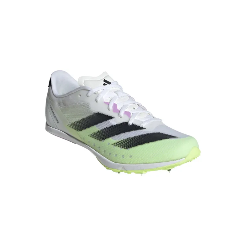 adidas Distancestar Unisex Track Spikes Cloud White Core Black Green Spark-4