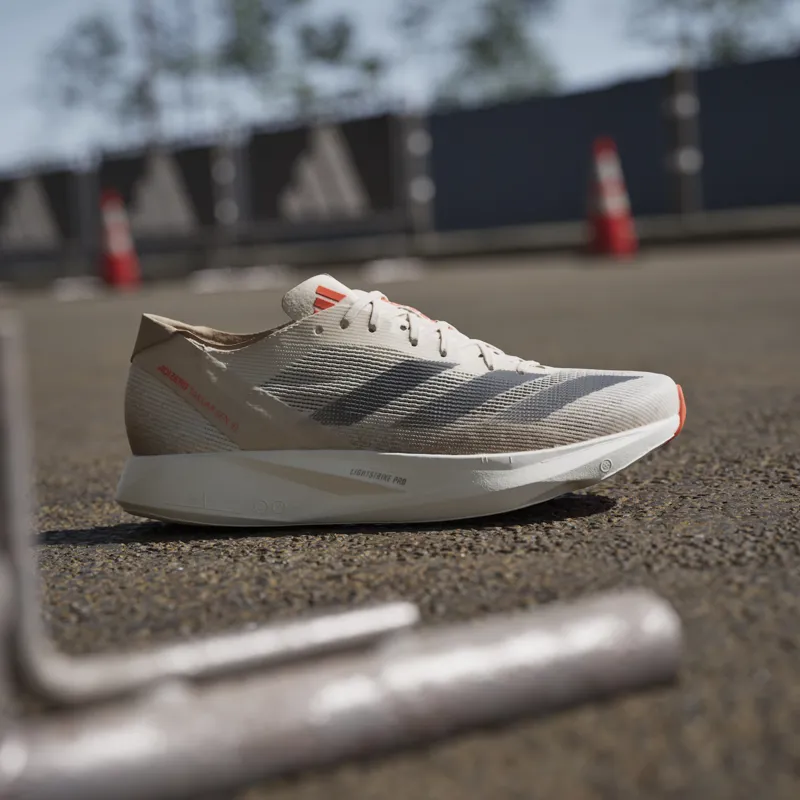 adidas Adizero Takumi Sen 10 Men's Carbon Race Day Shoes Chalk White Grey Strata Halo Ivory-8