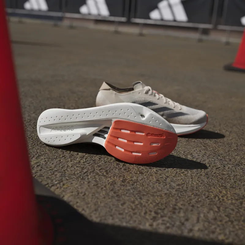 adidas Adizero Takumi Sen 10 Men's Carbon Race Day Shoes Chalk White Grey Strata Halo Ivory-9