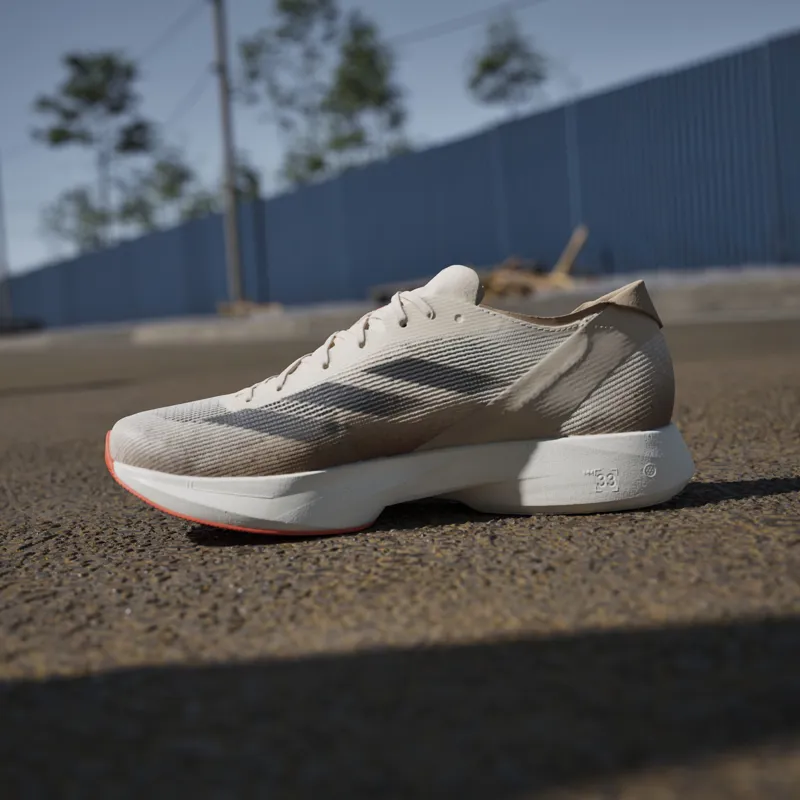 adidas Adizero Takumi Sen 10 Men's Carbon Race Day Shoes Chalk White Grey Strata Halo Ivory-12