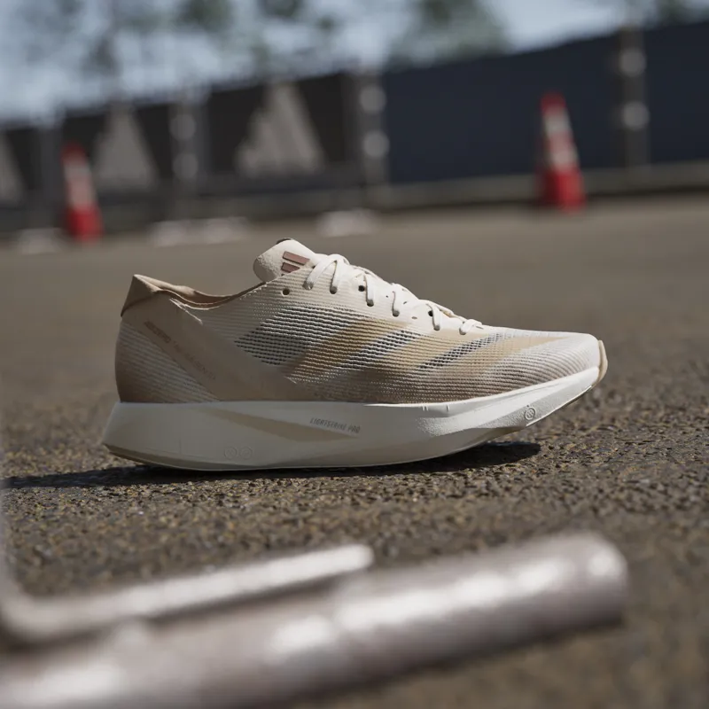 adidas Adizero Takumi Sen 10 Women's Carbon Race Day Shoe Chalk White Warm Sandstone Halo Ivory-8