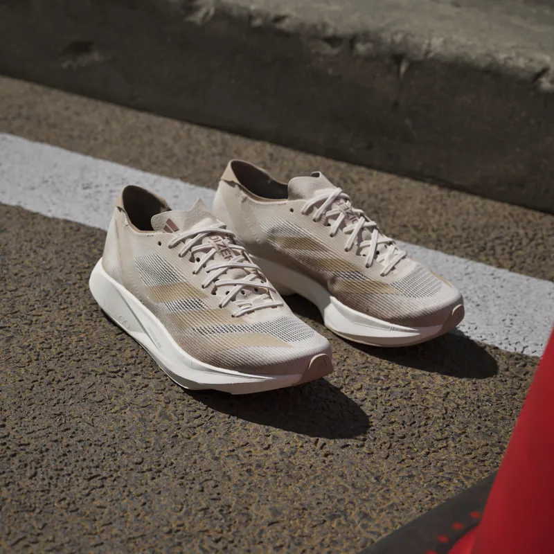 adidas Adizero Takumi Sen 10 Women's Carbon Race Day Shoe Chalk White Warm Sandstone Halo Ivory-10