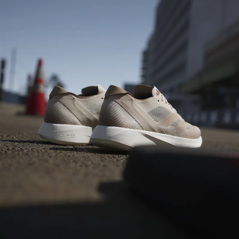 adidas Adizero Takumi Sen 10 Women's Carbon Race Day Shoe Chalk White Warm Sandstone Halo Ivory-11